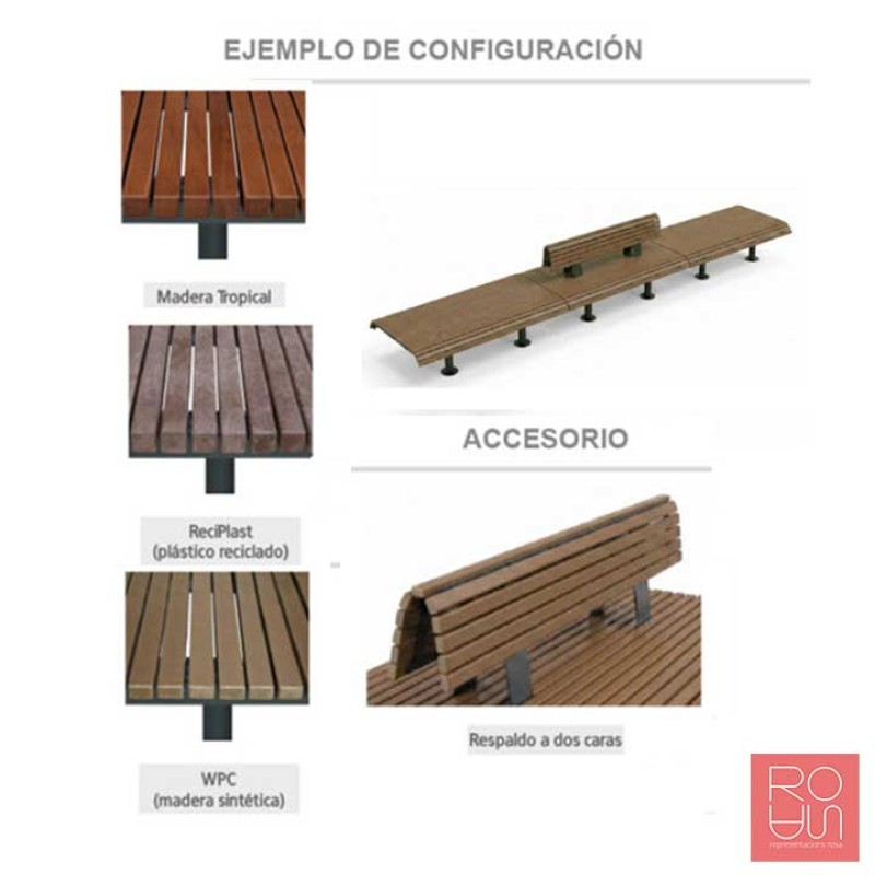 Banc Urbà Doble Florencia | Disseny Sostenible i Robust